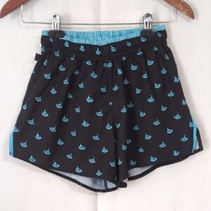 Patas Azules by Roland Navy Blue Print Athletic / Swim Shorts Size Youth Small